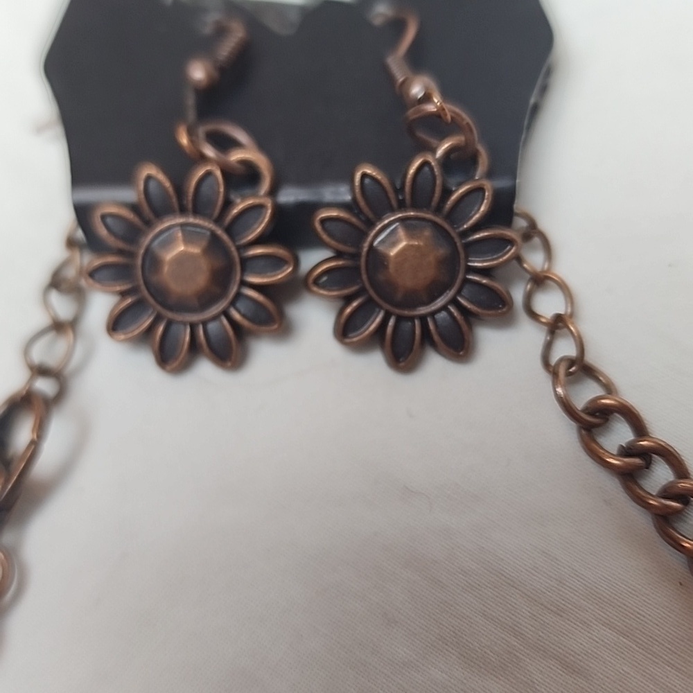 Paparazzi Mess With The Bull Necklace Earring Set - Picture 3 of 5